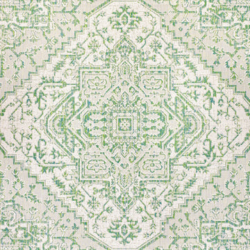 Estrella Bohemian Medallion Textured Weave Indoor/outdoor Square Rug